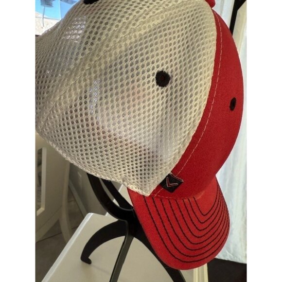 Callaway Hat Cap Red White Mesh Croasdaile Rooster Golf Black Embroidered Adjust - Picture 6 of 8